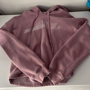 American Eagle pink XS cropped hoodie